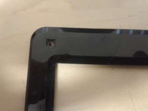 Laptop screen bezel repair - front