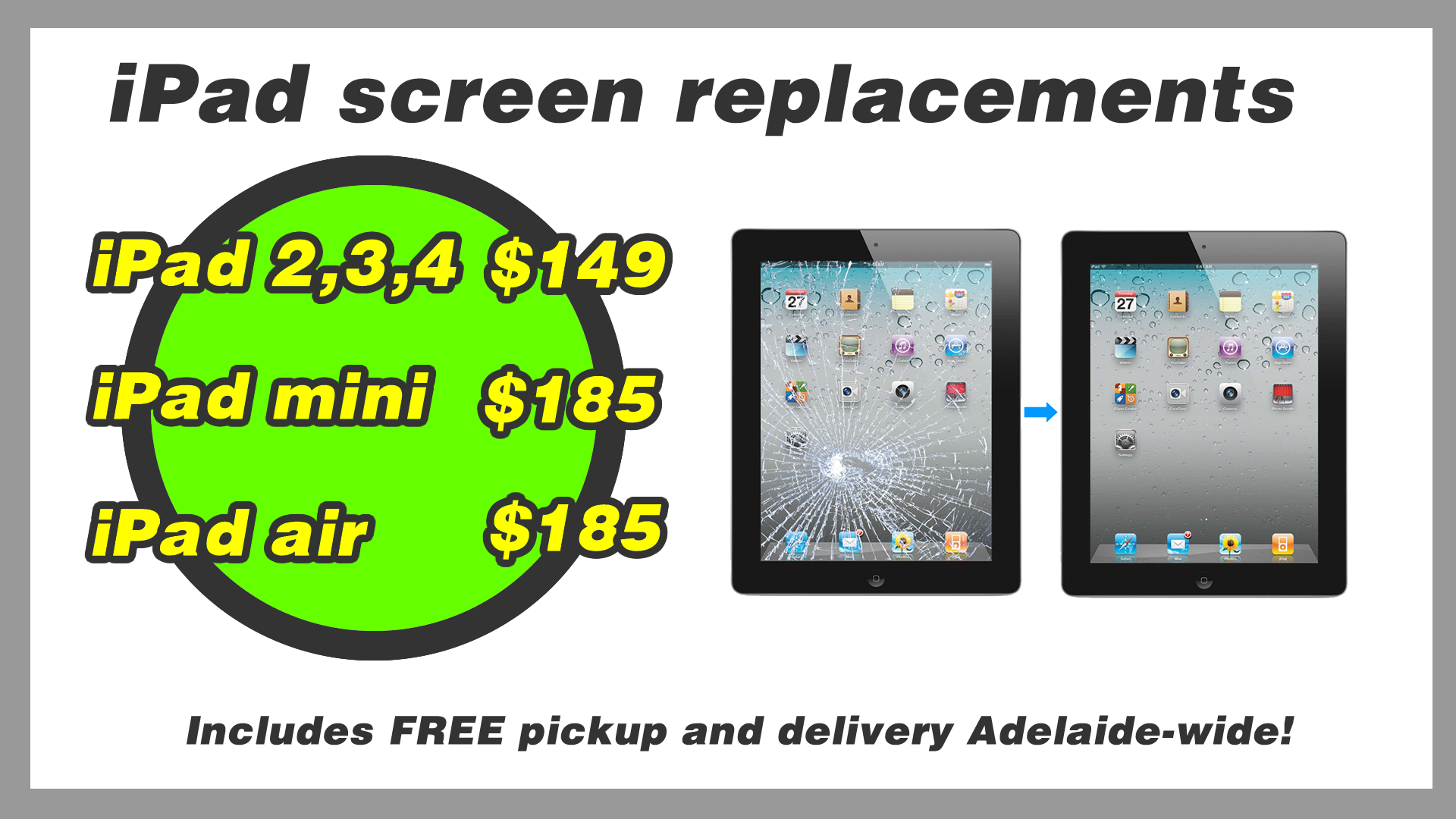 ipad screen replacement 1080